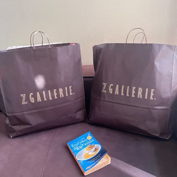 Z Gallerie pair of Decorative Pillows with Red stitching - New